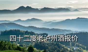 四十二度老瀘州酒報價