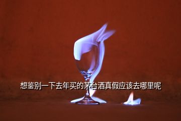 想鑒別一下去年買的茅臺酒真假應該去哪里呢