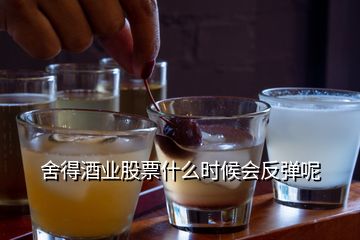 舍得酒業(yè)股票什么時(shí)候會反彈呢