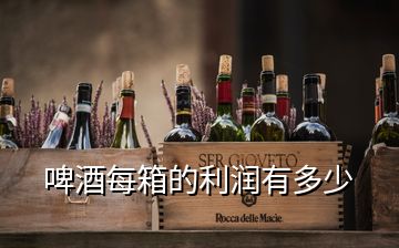 啤酒每箱的利潤有多少
