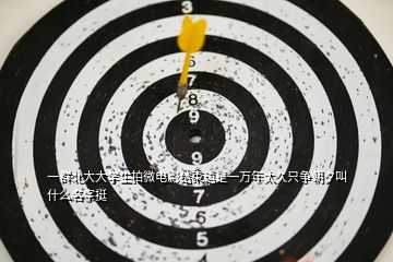 一群北大大學(xué)生拍微電影結(jié)束語(yǔ)是一萬(wàn)年太久只爭(zhēng)朝夕叫什么名字挺