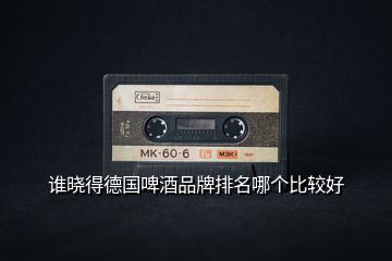 誰(shuí)曉得德國(guó)啤酒品牌排名哪個(gè)比較好
