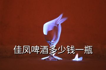佳鳳啤酒多少錢一瓶