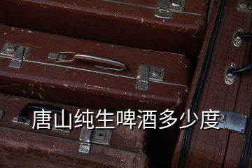 唐山純生啤酒多少度