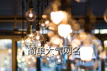 簡單大氣網名