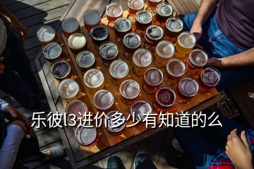 樂(lè)彼l3進(jìn)價(jià)多少有知道的么