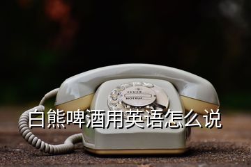白熊啤酒用英語(yǔ)怎么說(shuō)