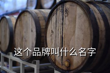 這個品牌叫什么名字