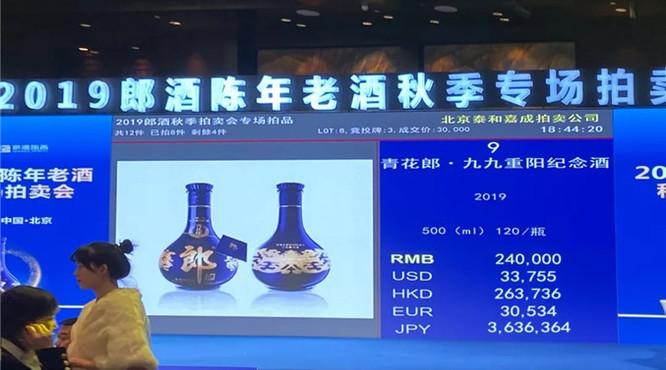 青花郎2019·九九重陽(yáng)紀(jì)念版拍出24萬(wàn)元高價(jià)！